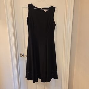 Calvin Klein Black Sleeveless A-line Midi Dress